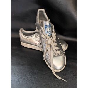 Adidas Stan Smith Metallic Silver Low Top Sneakers FW5363 Mens 7.5 Women 8.5